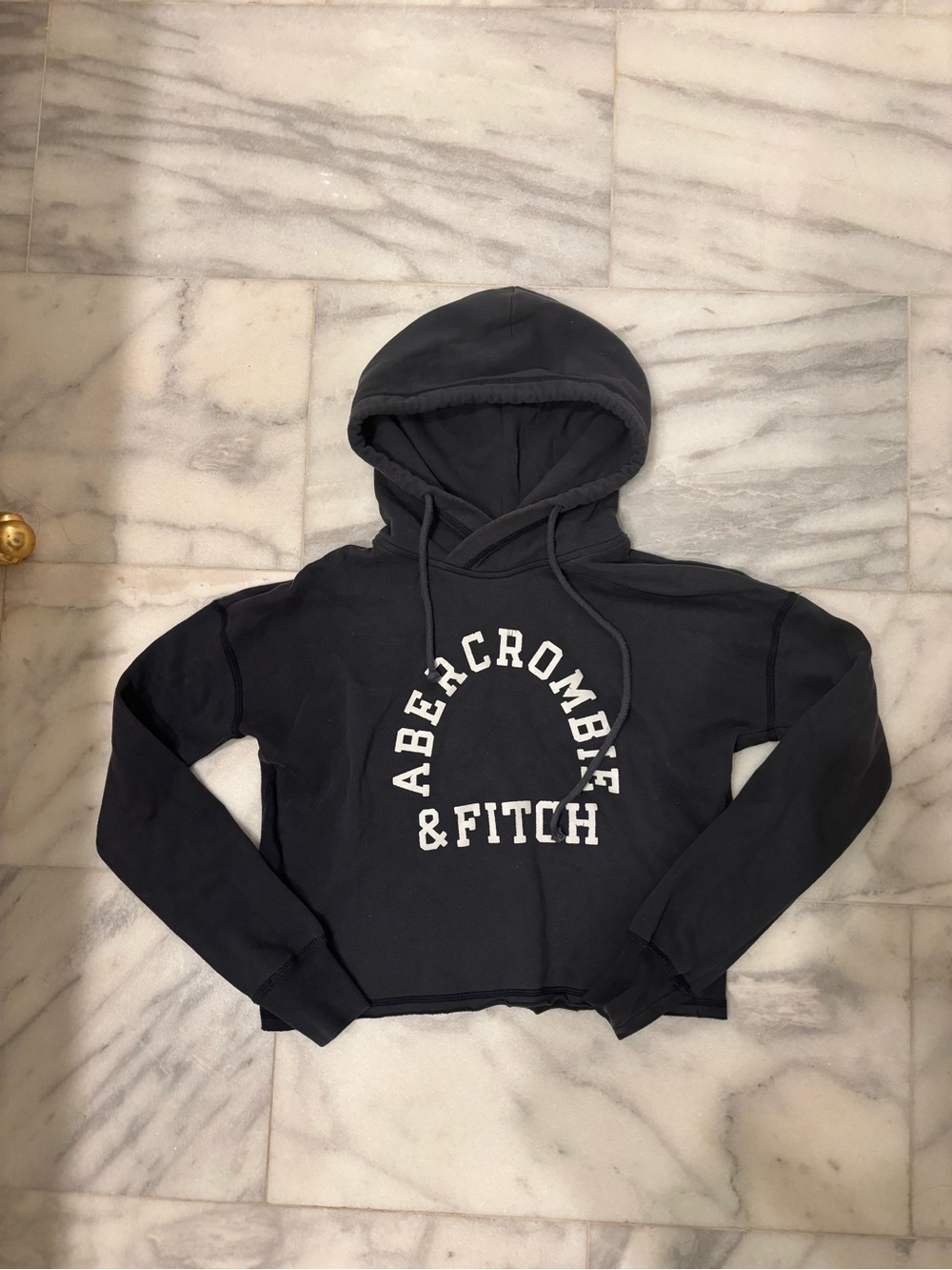 Abercrombie & Fitch Dark Navy Hoodie with Drawstring